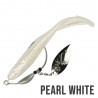 SP-109895 BEAVER TAIL SHAD + HOOK 08 PEARL WHITE   