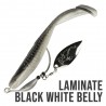 SP-109888 BEAVER TAIL SHAD + HOOK 07 LAM. BLACK WHITE BELLY